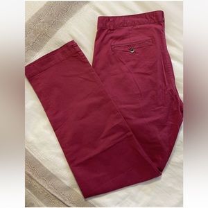 Psycho Bunny Wills Pants Chino Trousers Cranberry Pink Men's Size 38x33 nwot